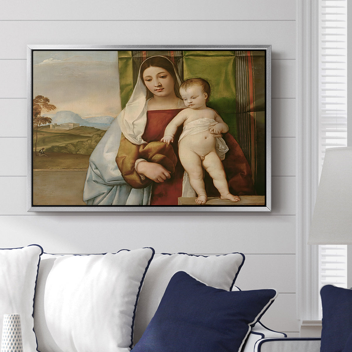 The Gypsy Madonna (La Zingarella), c. 1510-1511 - Floater Framed Canvas Print