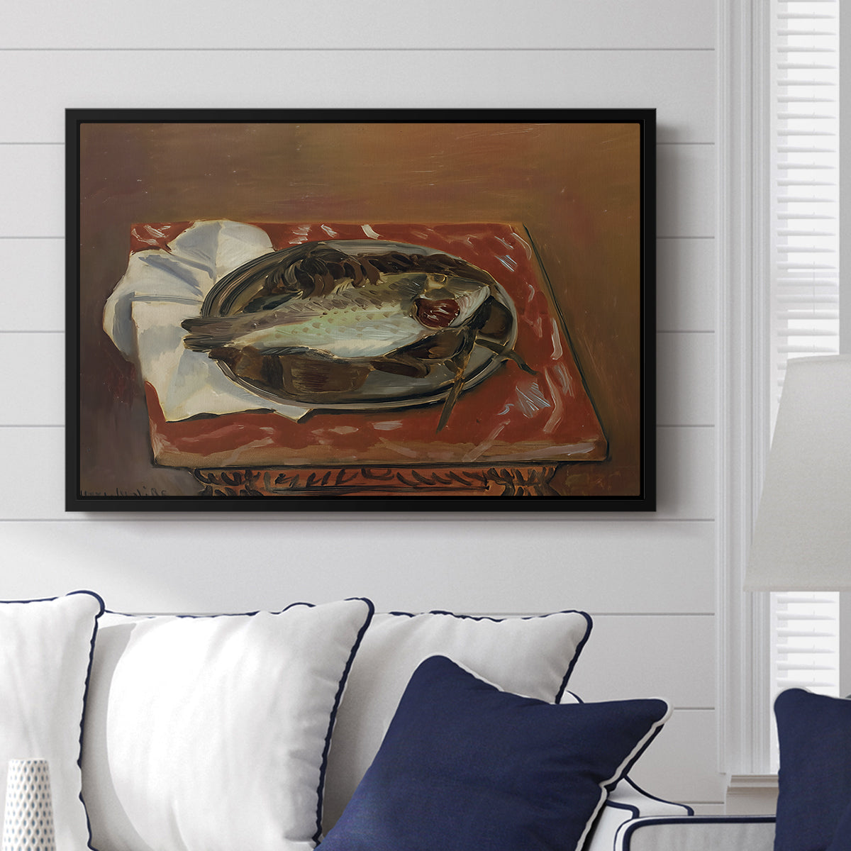 Still Life with Bream (Nature morte à la daurade), 1920 - Floater Framed Canvas Print