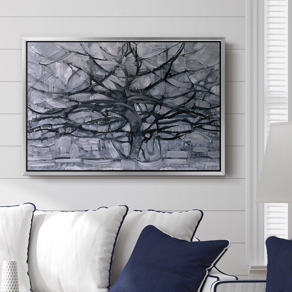 The Gray Tree, 1911 - Floater Framed Canvas Print