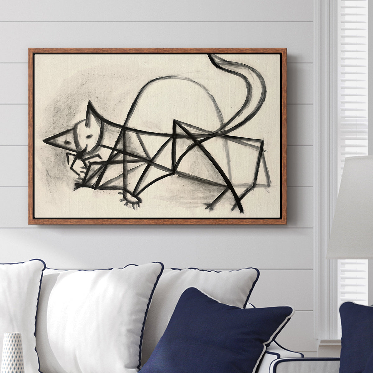 Study of a Cat (Étude de chat), 1946 - Floater Framed Canvas Print