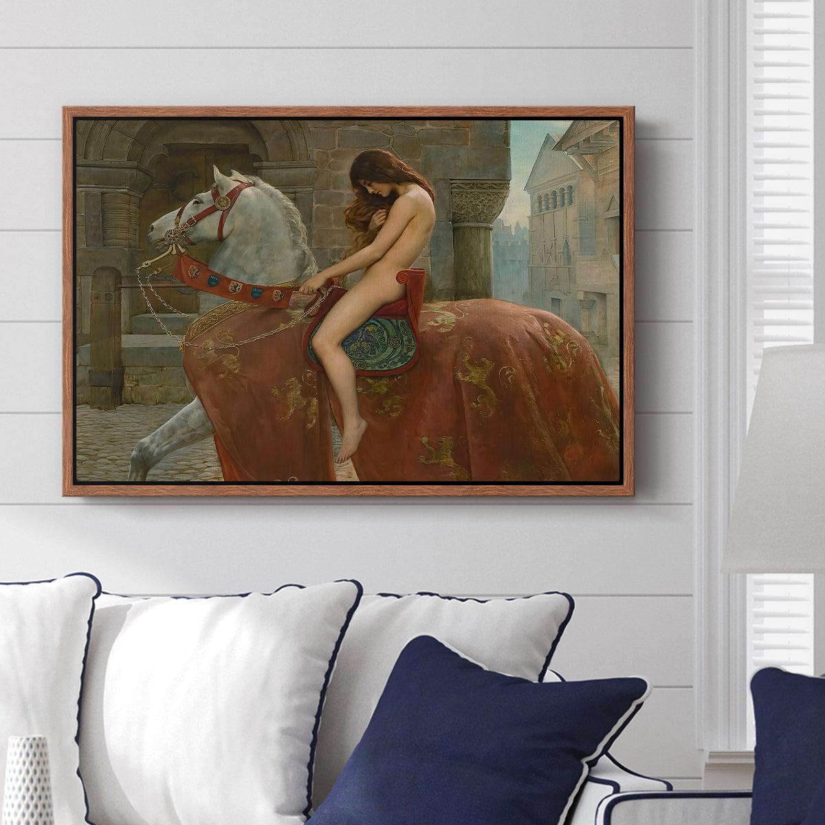 Lady Godiva, 1898 - Floater Framed Canvas Print