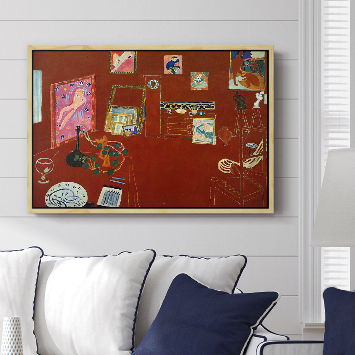 The Red Studio (L'Atelier Rouge), 1911 - Floater Framed Canvas Print