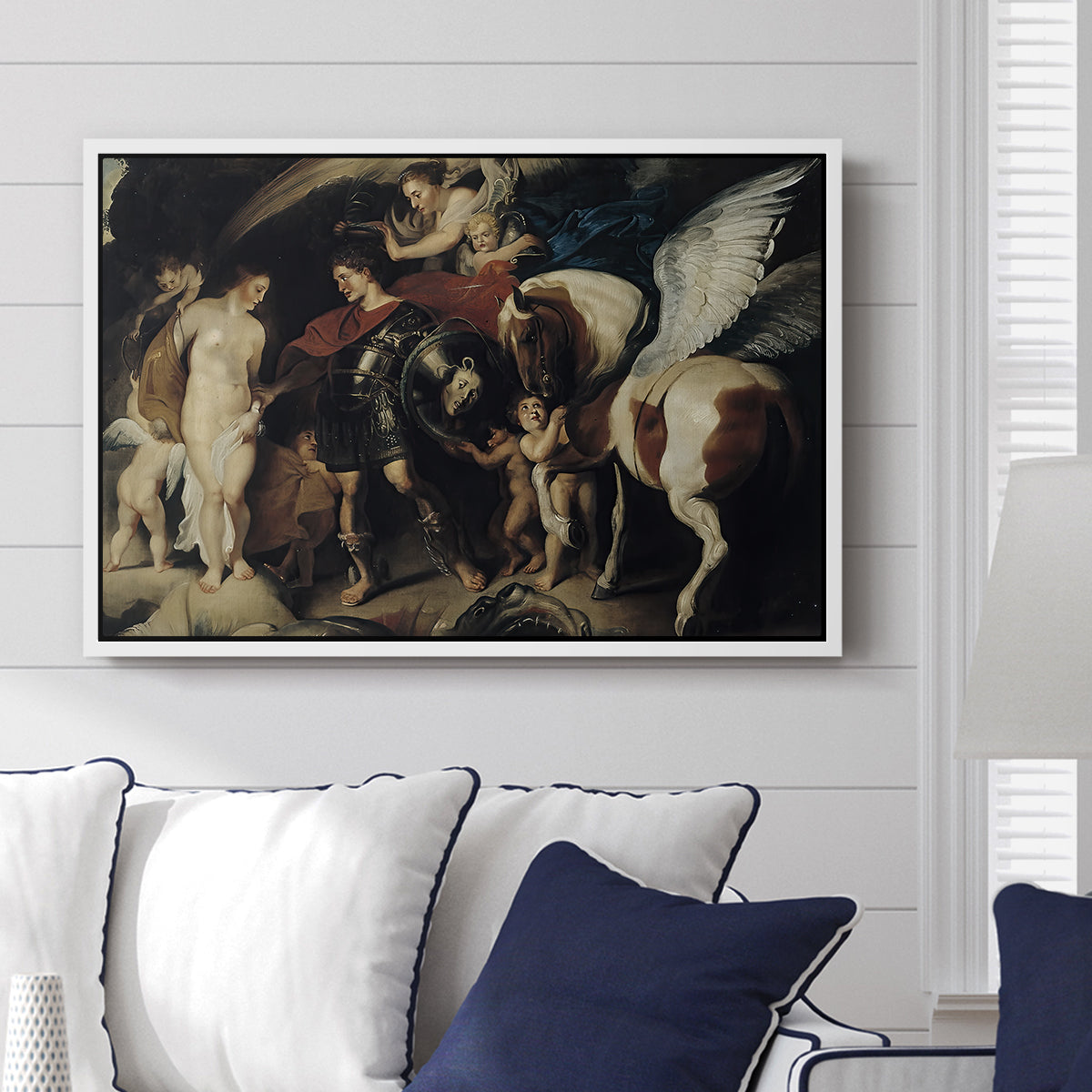 Perseus and Andromeda, c. 1620 - Floater Framed Canvas Print