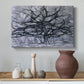 Canvas art print featuring a linear composition focusing on network of branches, styled above a decorative console