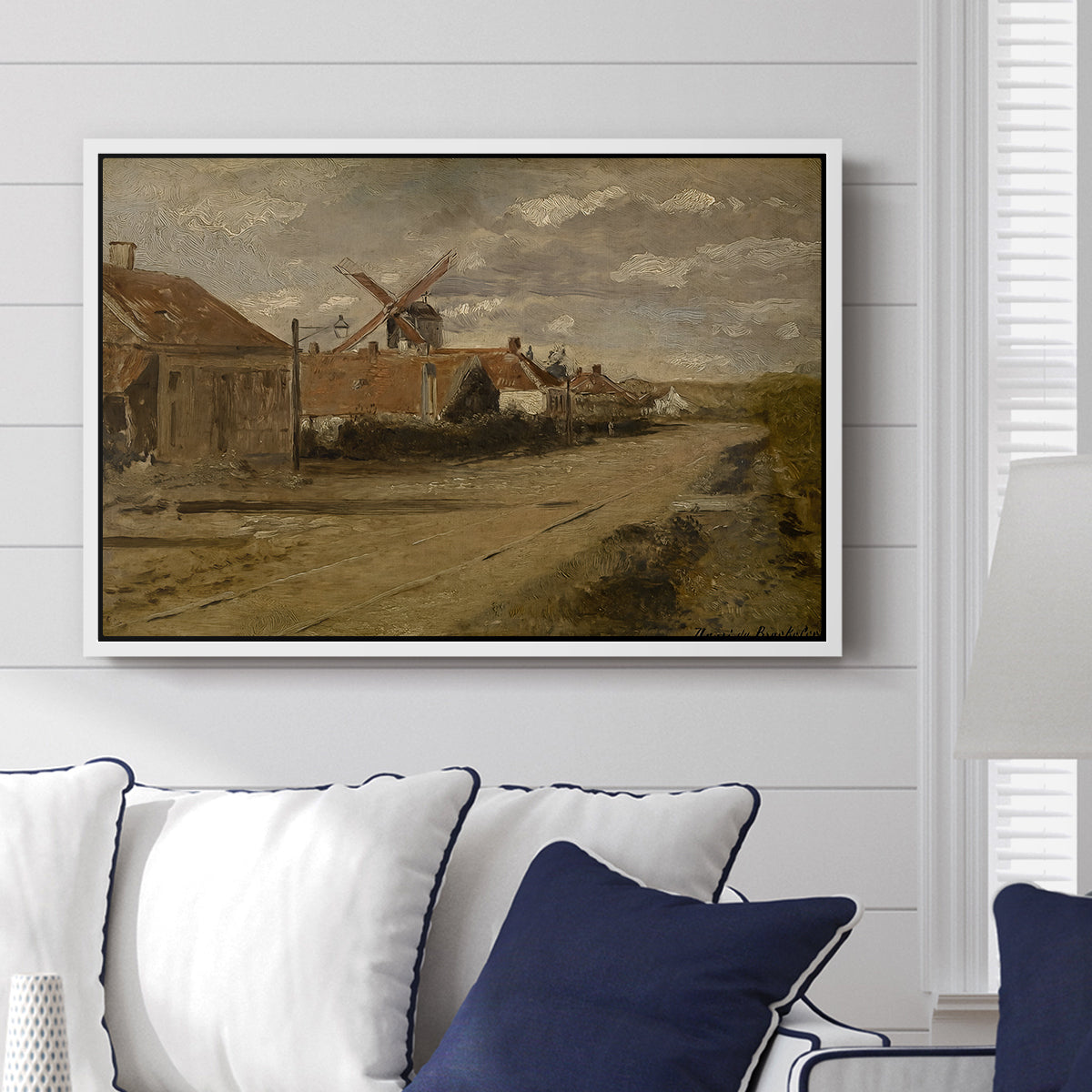 The Mill at Kiel, c. 1885-1888 - Floater Framed Canvas Print