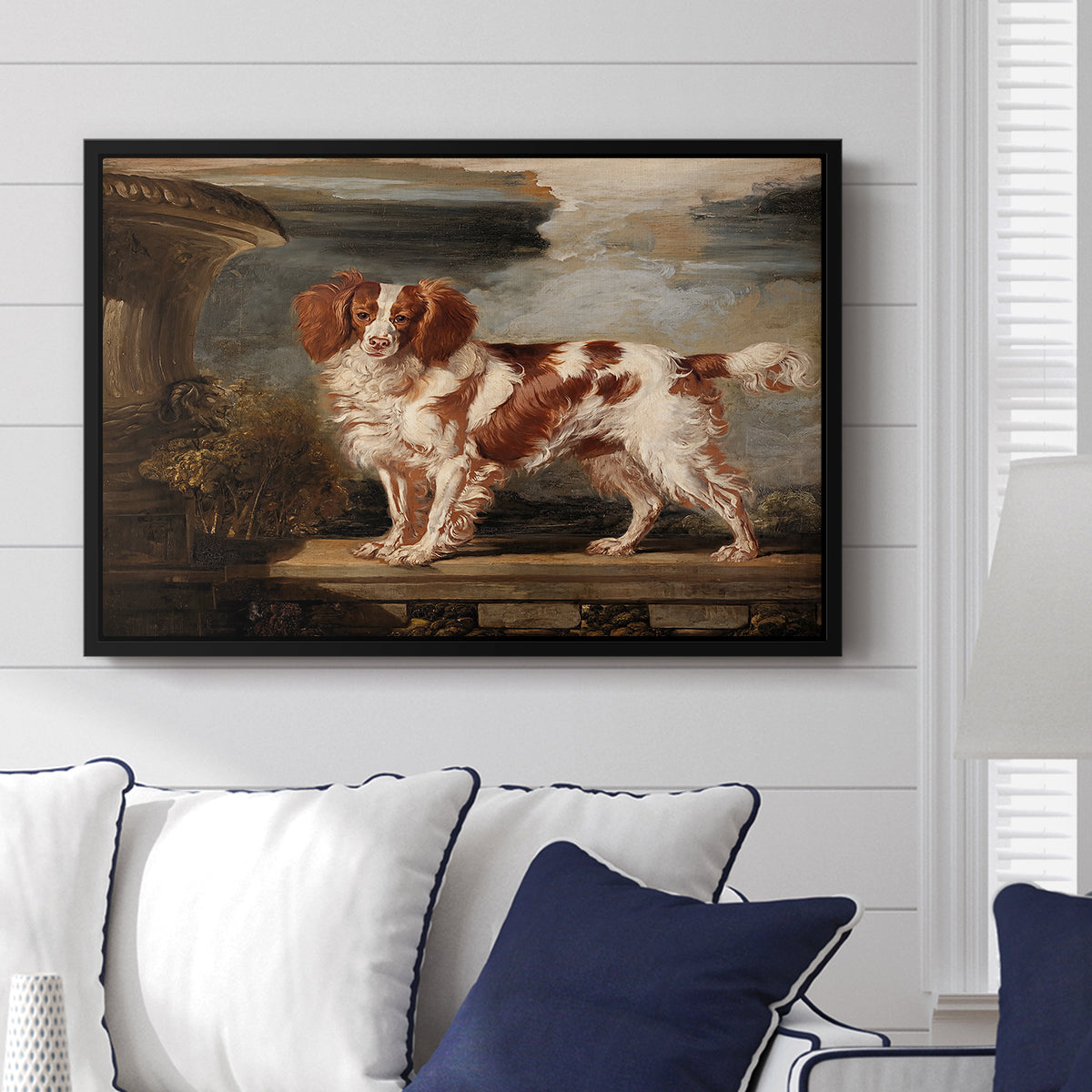 Portrait of Dash, a Favourite Spaniel, Property of Lady Frances Vane-Tempest, 1819 - Floater Framed Canvas Print