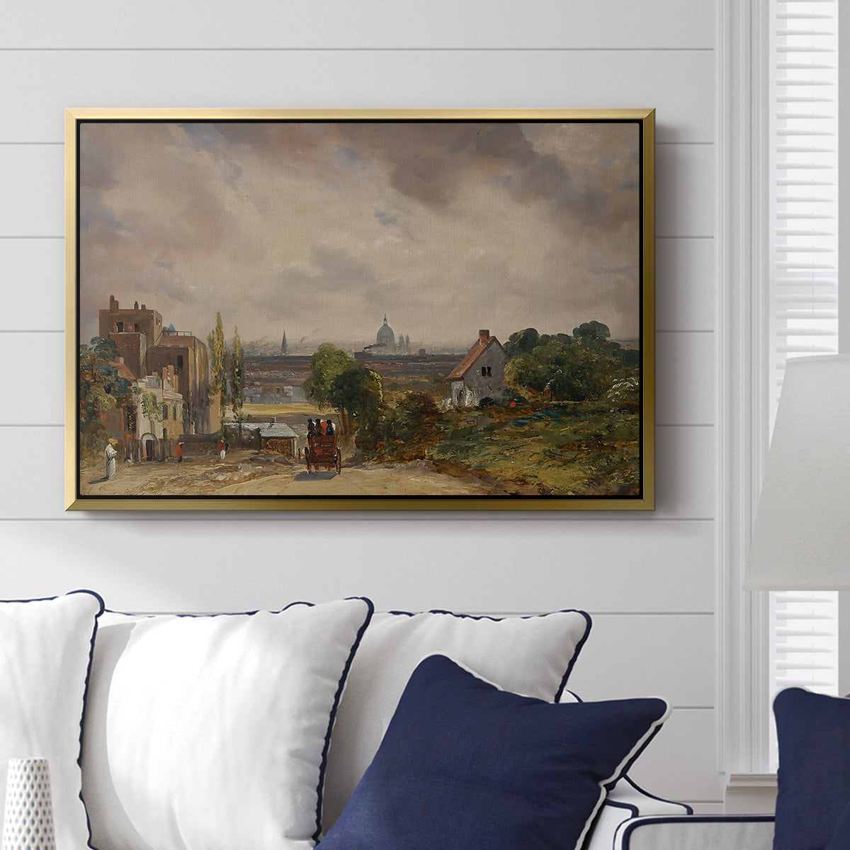 Sir Richard Steele's Cottage, Hampstead, c. 1832 - Floater Framed Canvas Print