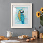 Island Parrot I - Premium Framed Print - Distressed Barnwood Frame - Ready to Hang