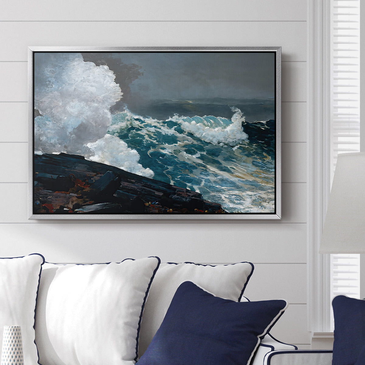 Northeaster, 1895 - Floater Framed Canvas Print