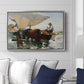 The Return from Fishing: Hauling the Boat, 1894 - Floater Framed Canvas Print