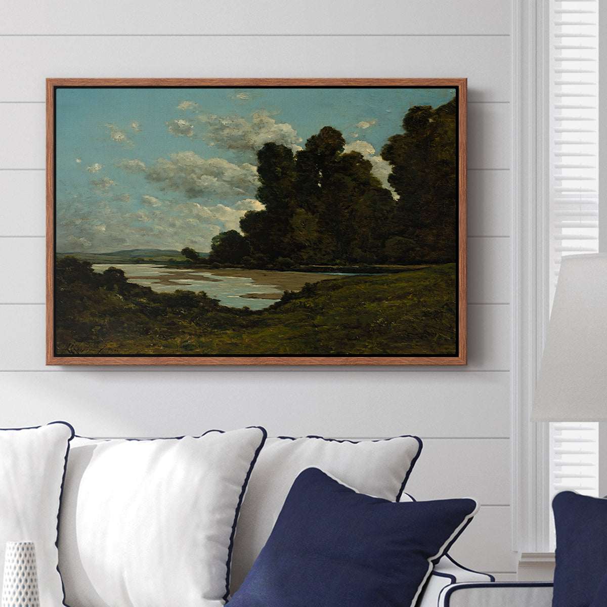 The River Loire at Nevers, 1901 - Floater Framed Canvas Print