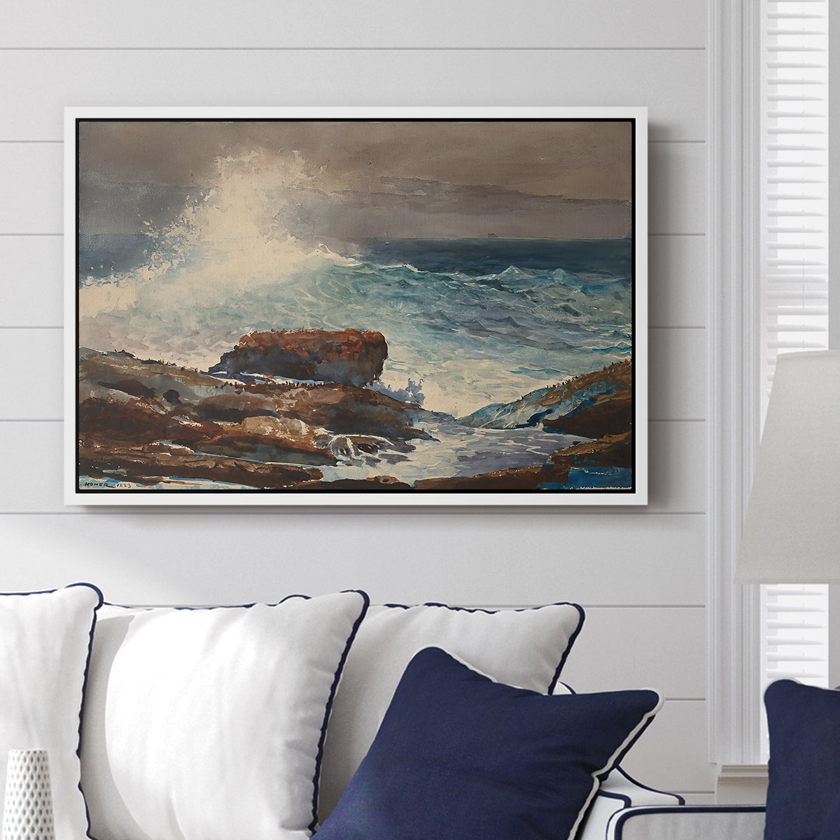 Incoming Tide, Scarboro, Maine, 1883 - Floater Framed Canvas Print