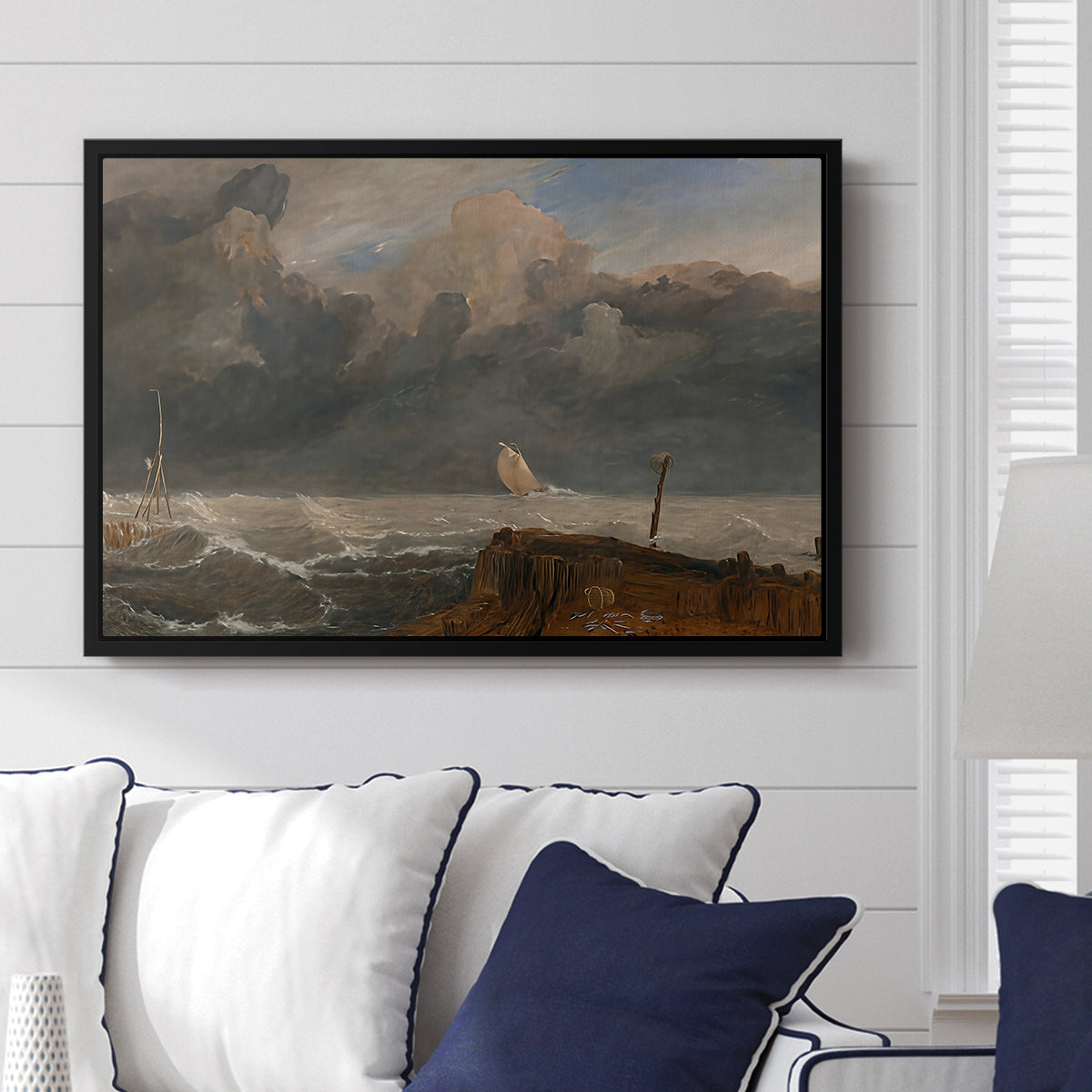 Port Ruysdael, 1827 - Floater Framed Canvas Print