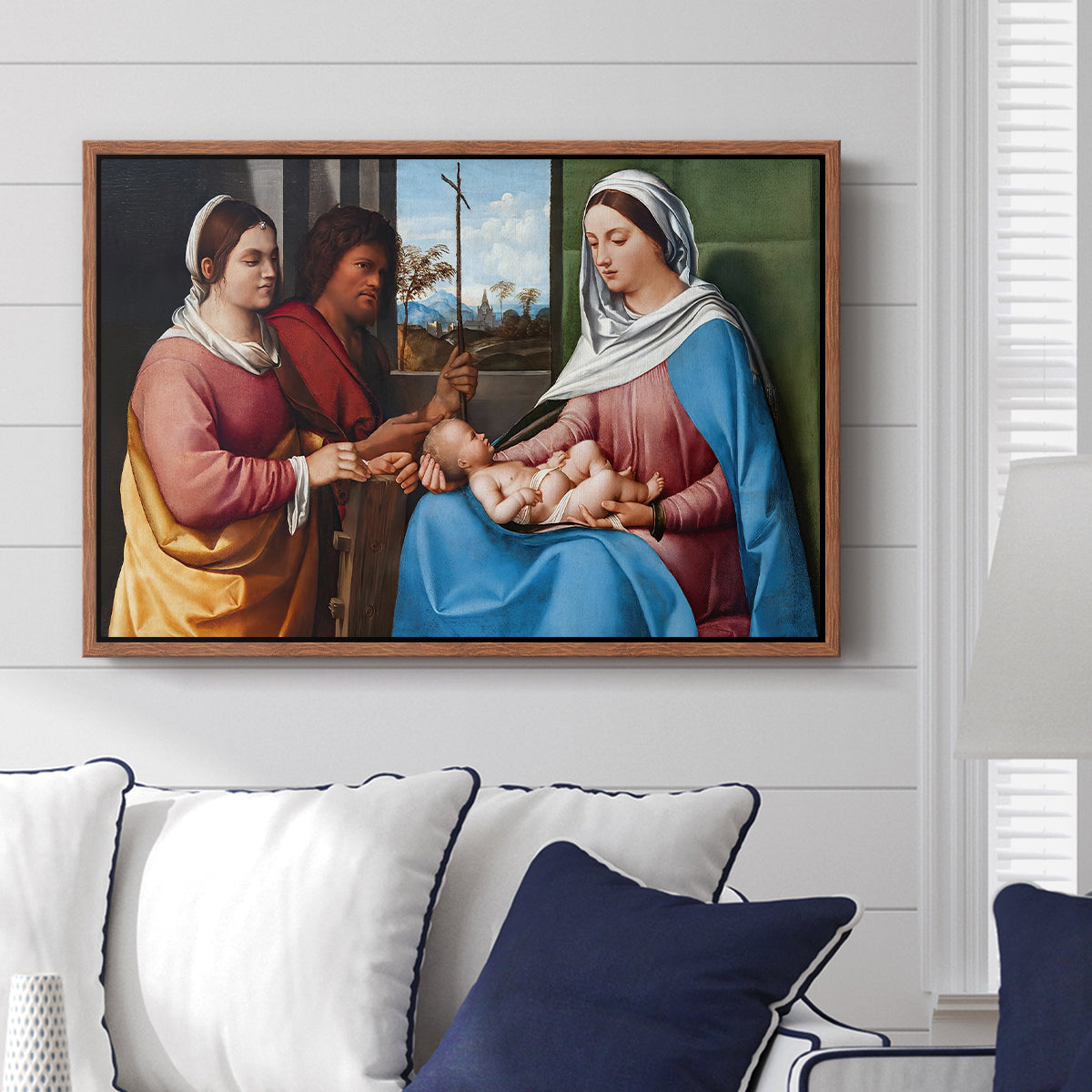 Sacred Conversation, c. 1505 - Floater Framed Canvas Print