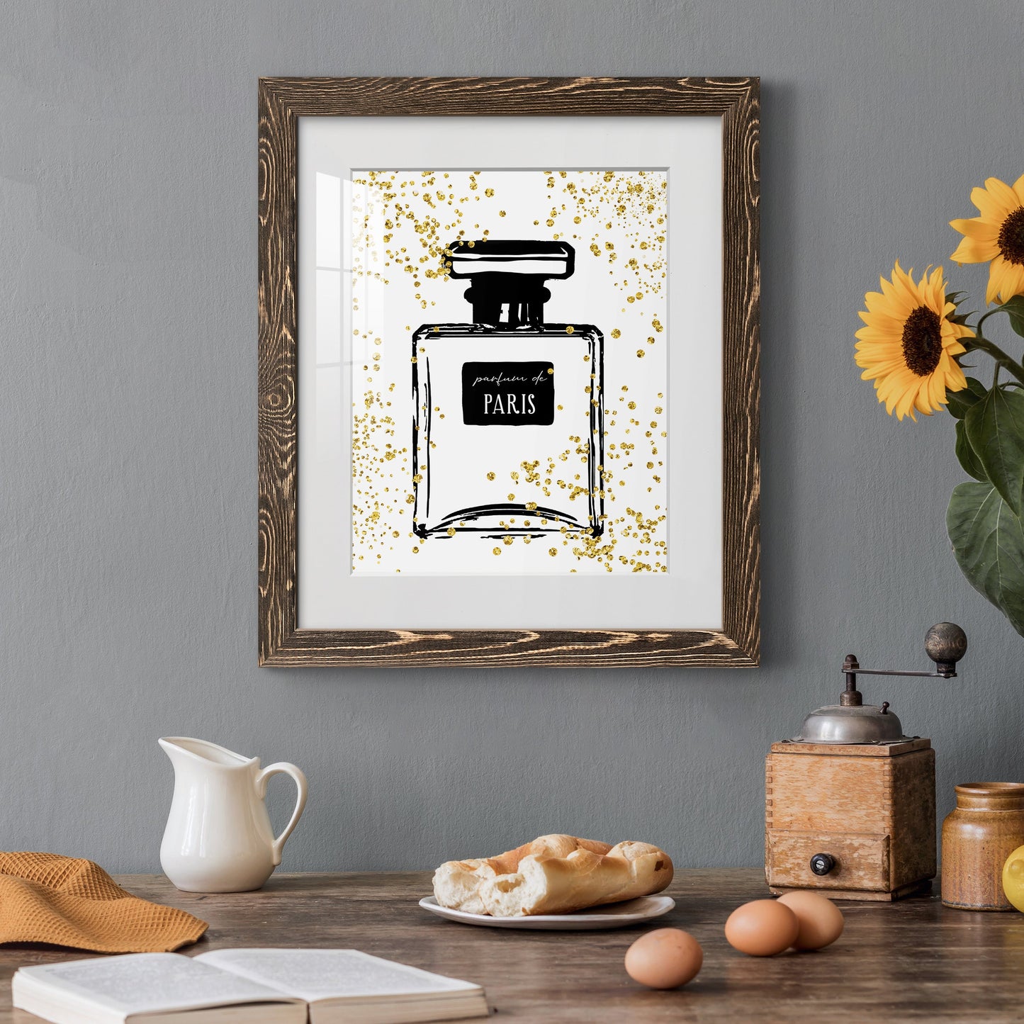 Glitter Perfume I - Premium Framed Print - Distressed Barnwood Frame - Ready to Hang