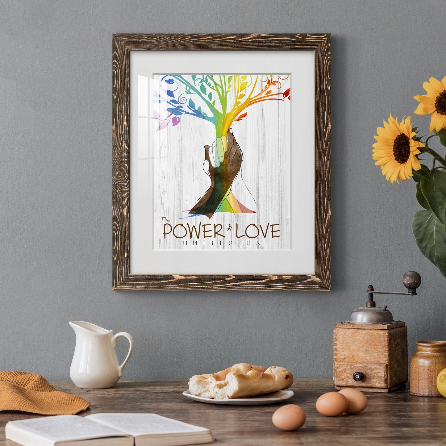 Power of Love - Premium Framed Print - Distressed Barnwood Frame - Ready to Hang