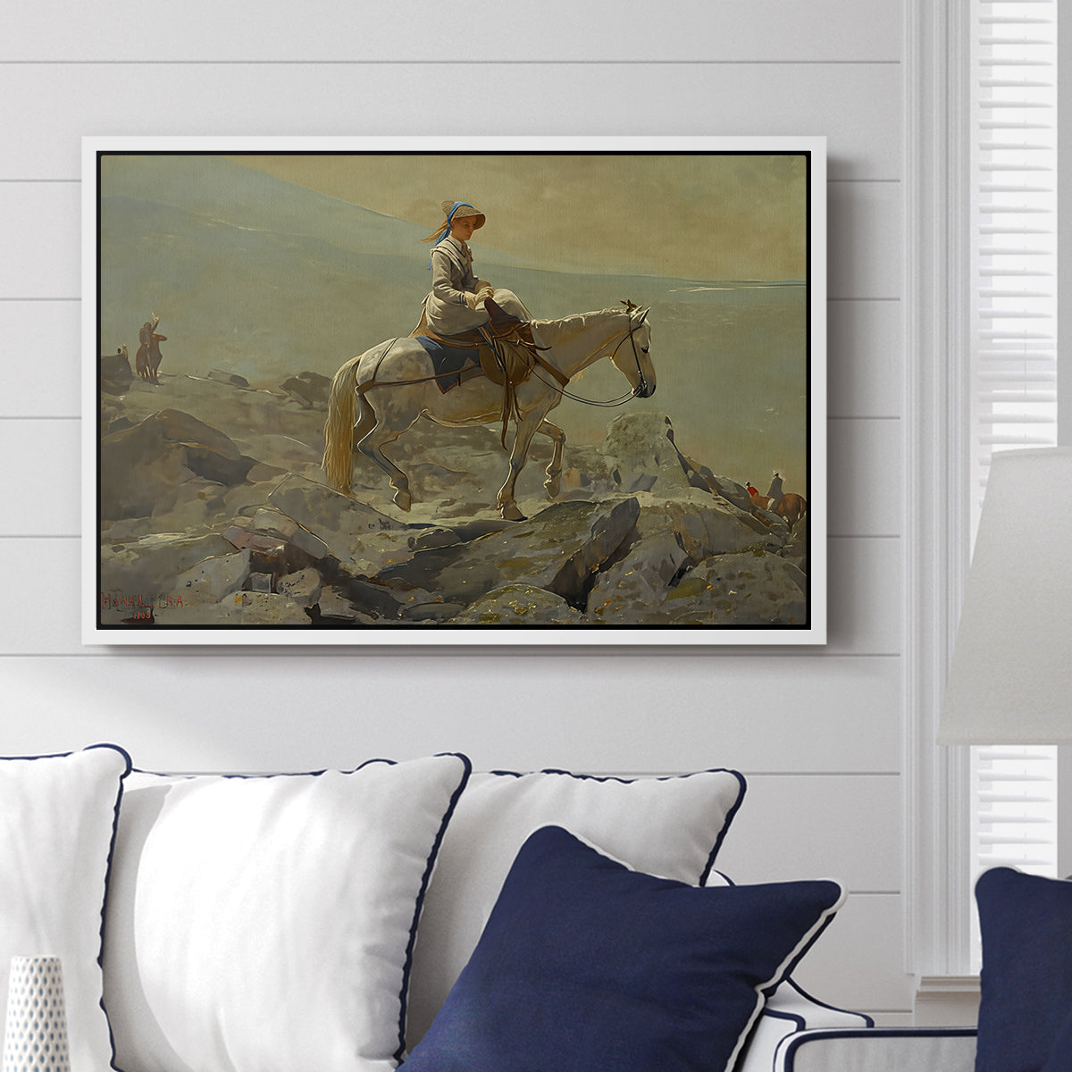 The Bridle Path, White Mountains, 1868 - Floater Framed Canvas Print