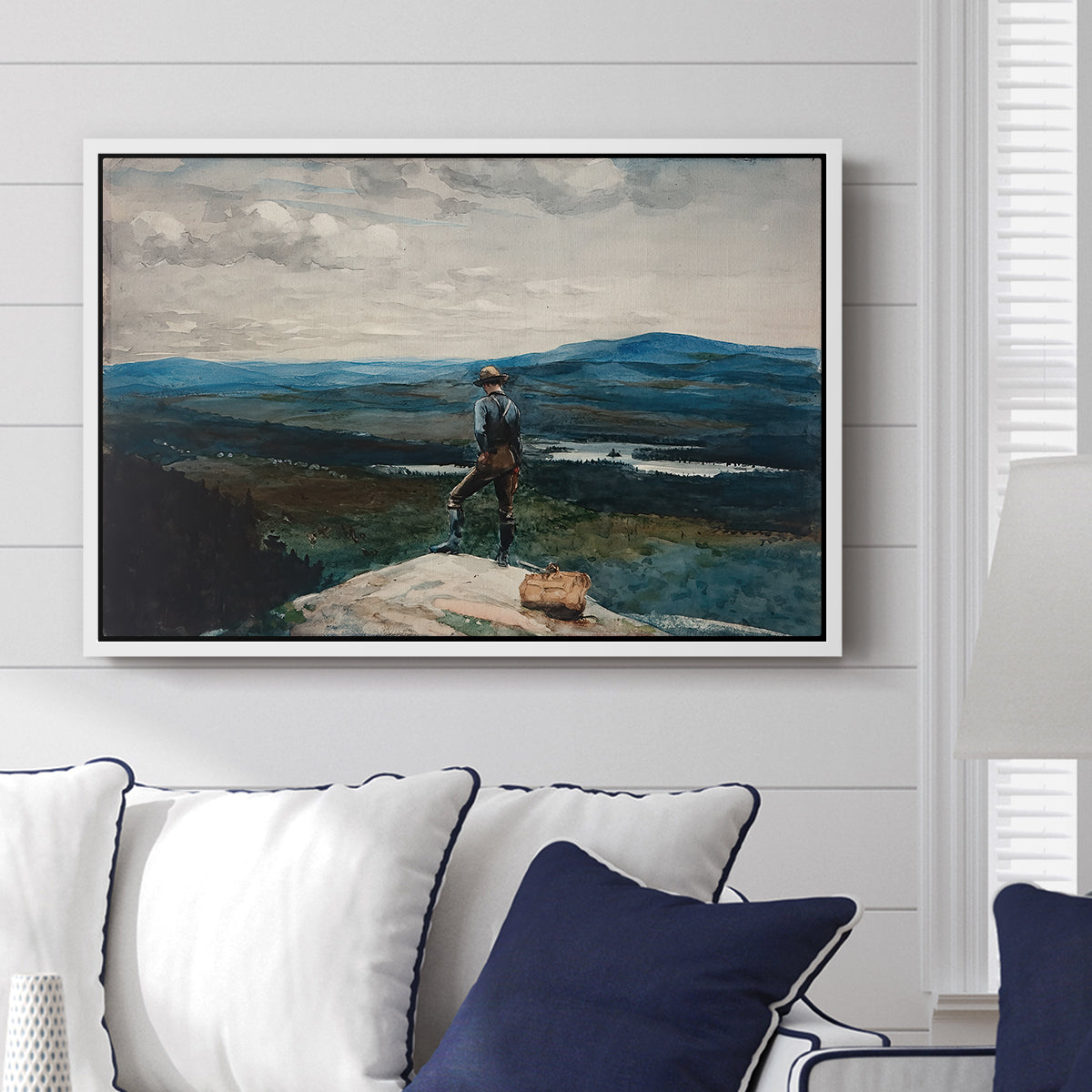 The Ranger, Adirondacks, 1882 - Floater Framed Canvas Print