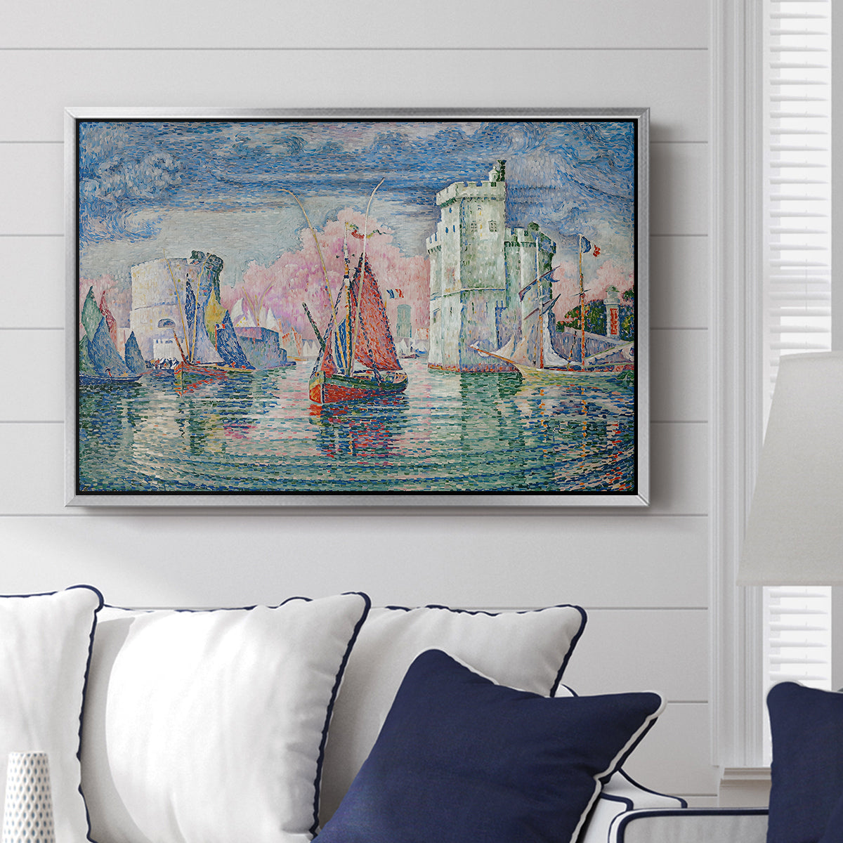 Entrance to the Port of La Rochelle, 1921 - Floater Framed Canvas Print