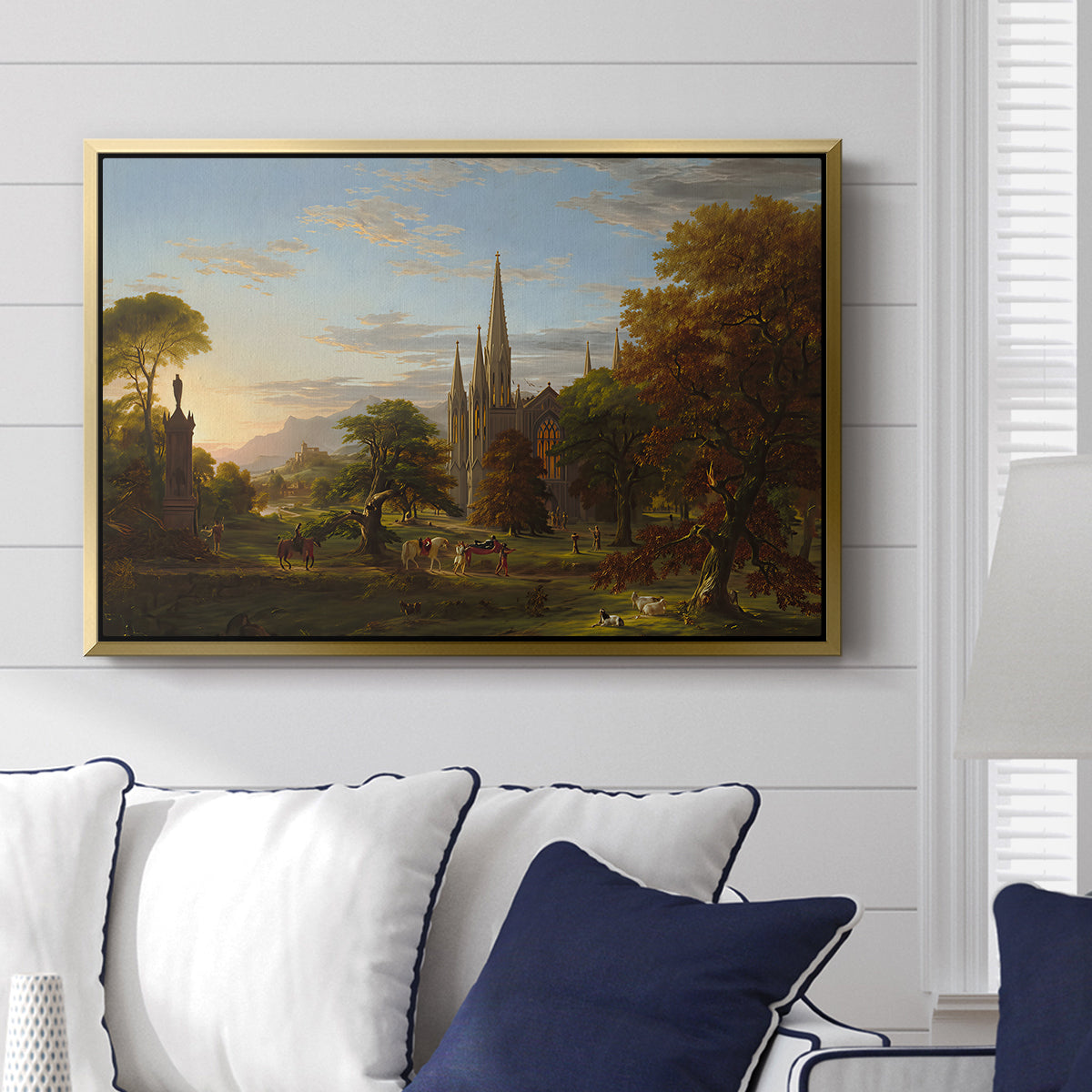 The Return, 1837 - Floater Framed Canvas Print