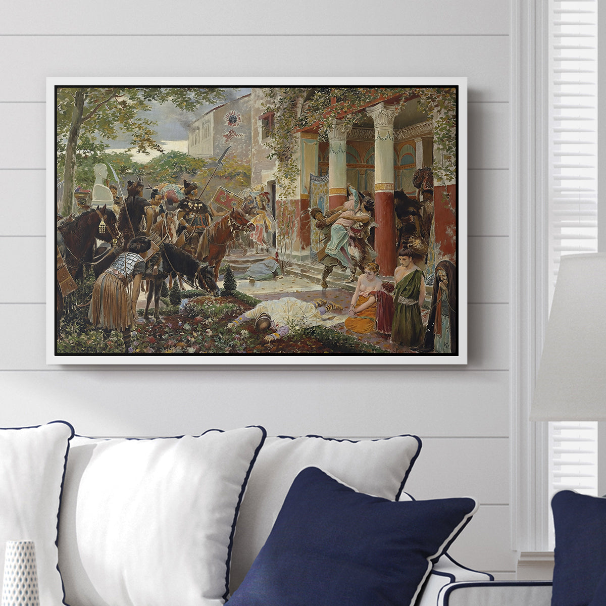 Onslaught of the Tartars, c. 1938 - Floater Framed Canvas Print