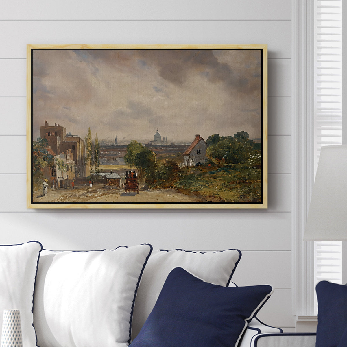 Sir Richard Steele's Cottage, Hampstead, c. 1832 - Floater Framed Canvas Print