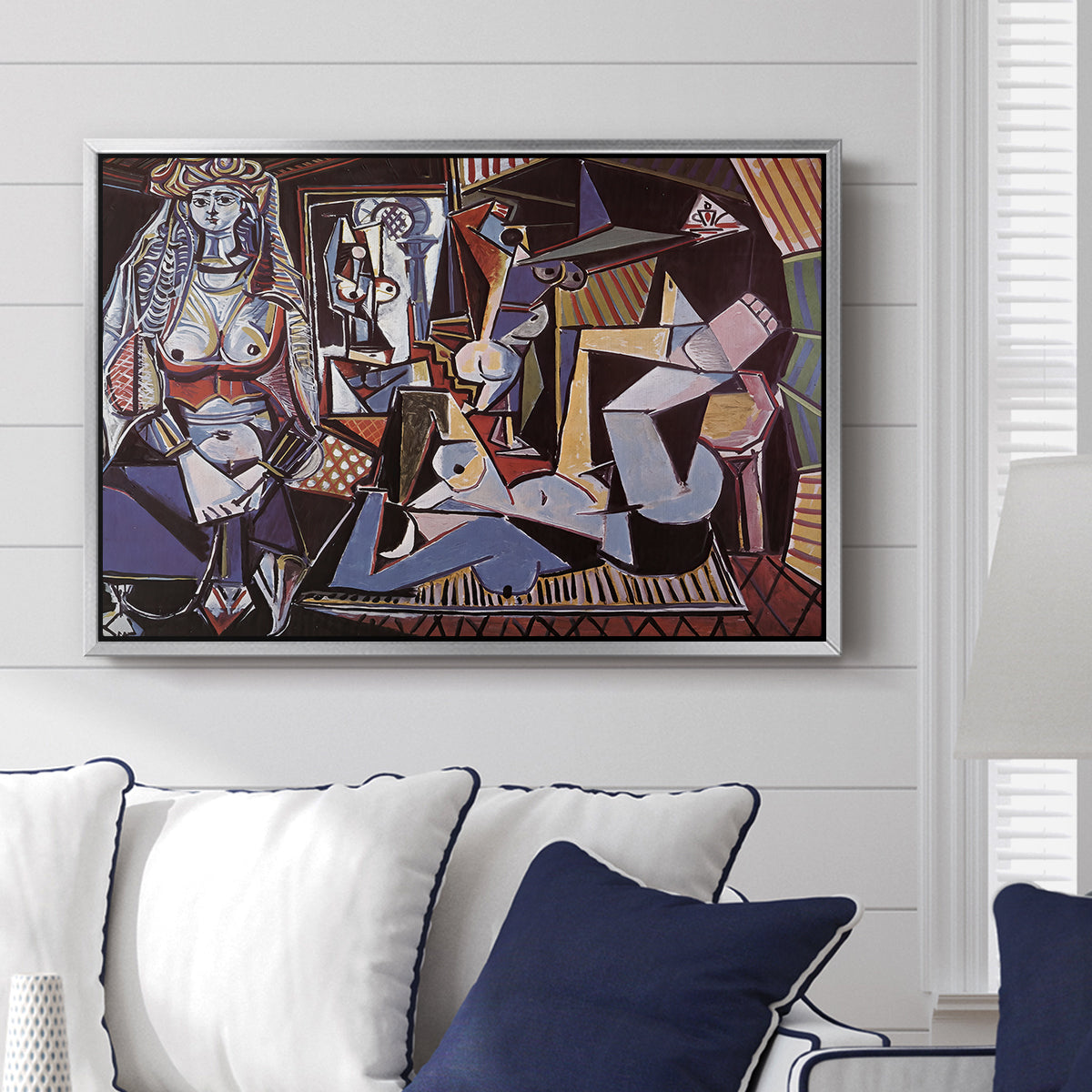 Women of Algiers (Version O), 1955 - Floater Framed Canvas Print