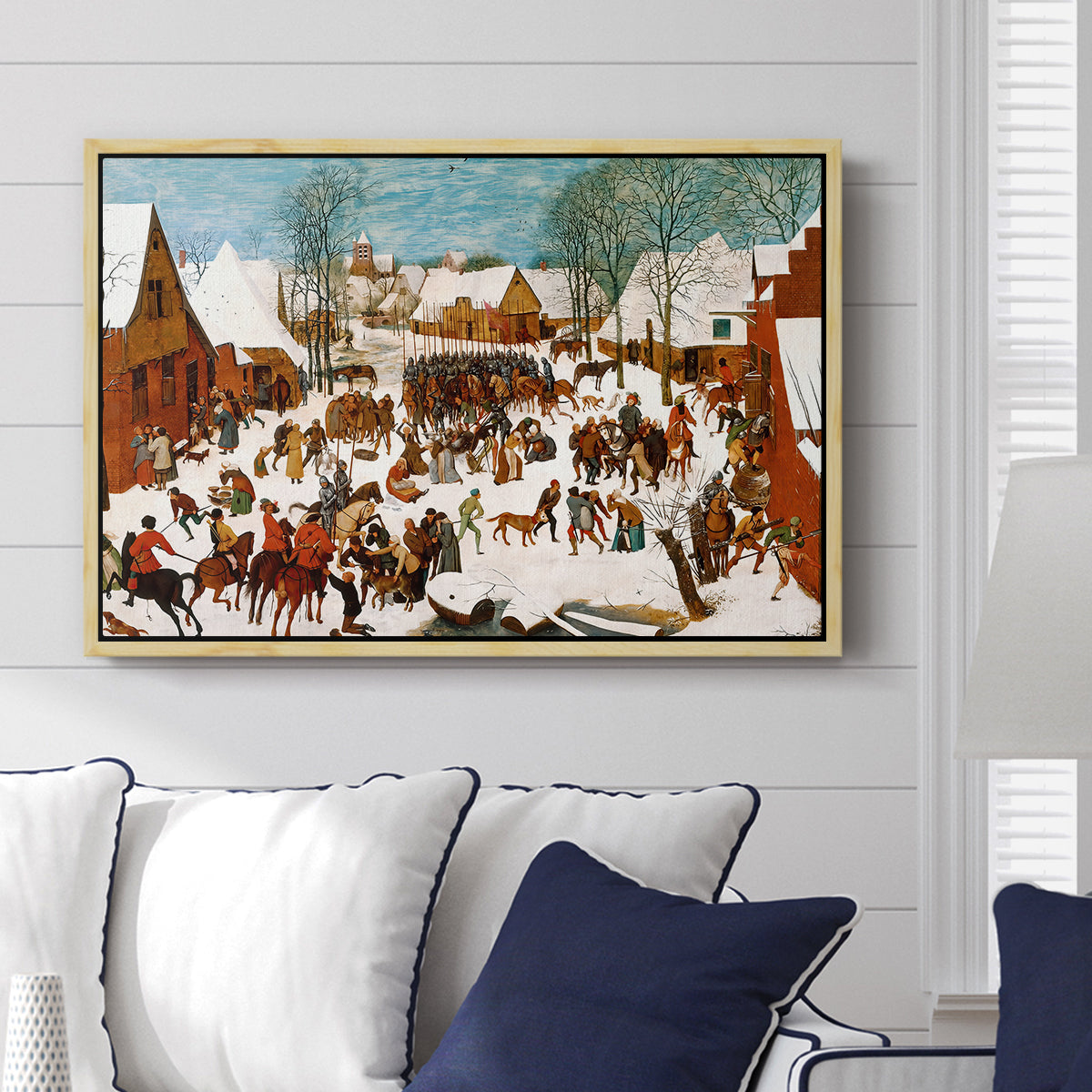Massacre of the Innocents, c. 1565-1567 - Floater Framed Canvas Print