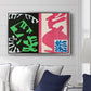 Composition, Black and Red, from Jazz, 1947 - Floater Framed Canvas Print