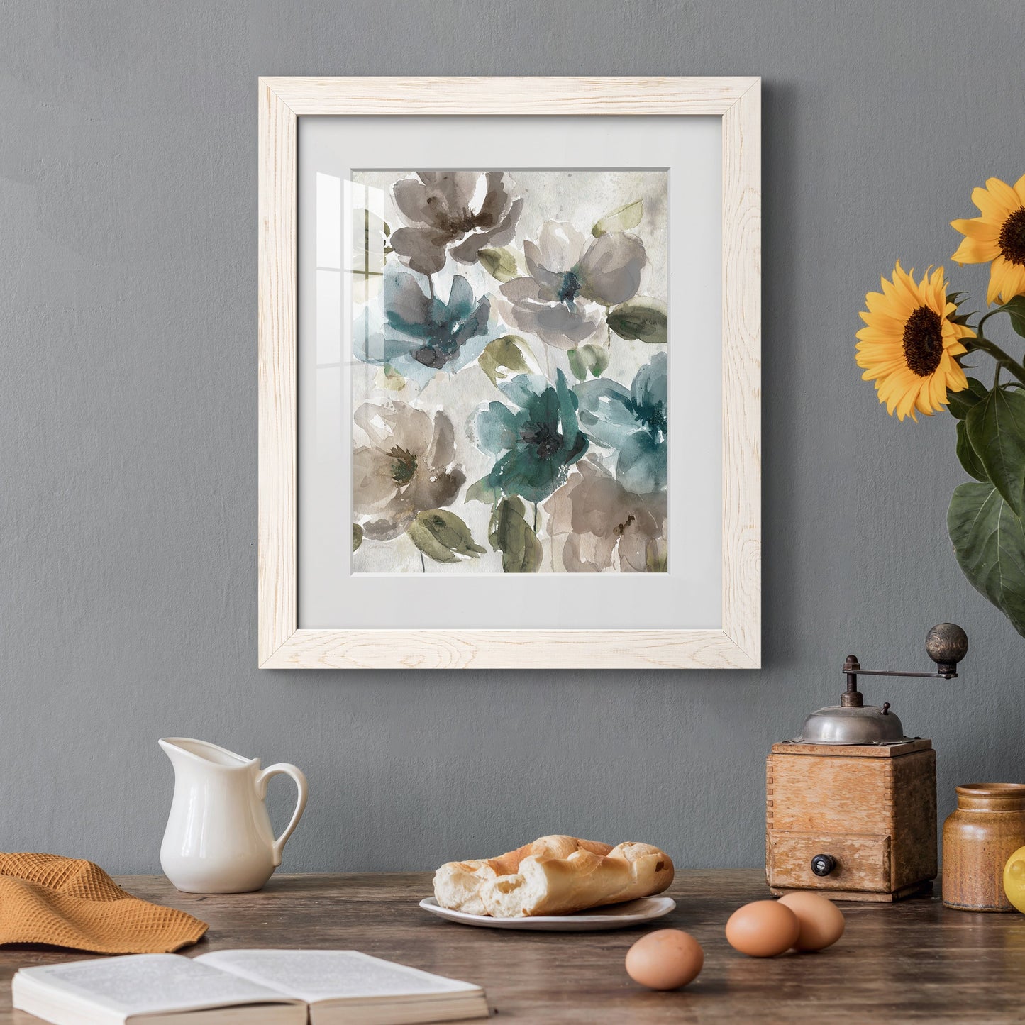 Topaz Garden I - Barnwood Framed Art Print