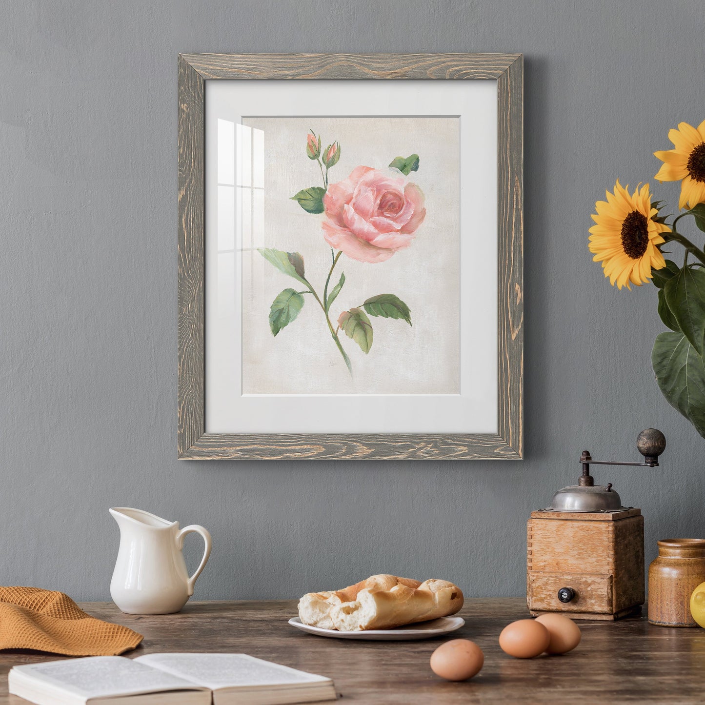 Grandiflora I - Premium Framed Print - Distressed Barnwood Frame - Ready to Hang