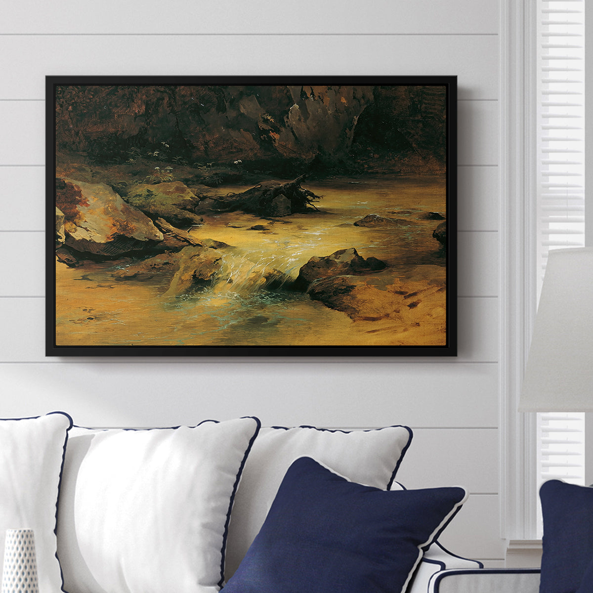 Wildbach (Wild Stream) - Floater Framed Canvas Print