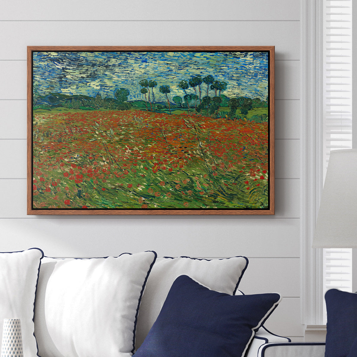 Field with Poppies, 1889 - Floater Framed Canvas Print