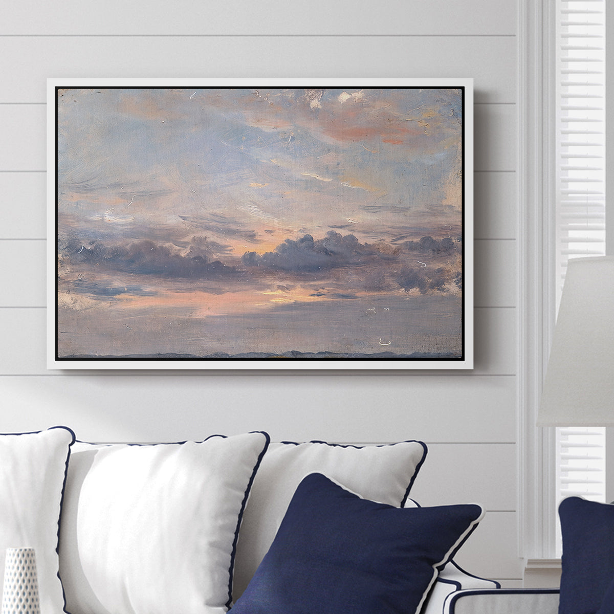 A Cloud Study, Sunset, c. 1821-1822 - Floater Framed Canvas Print