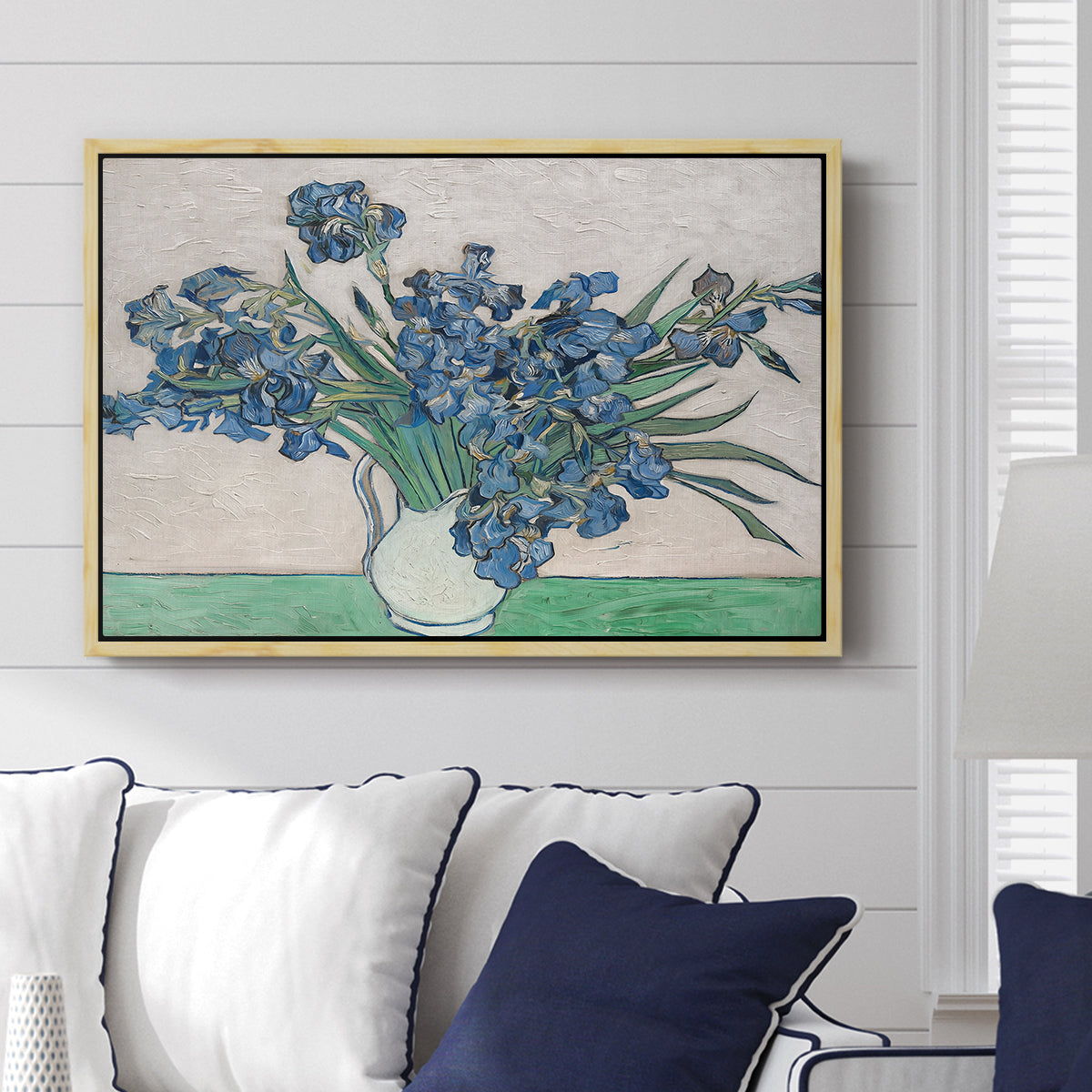 Irises, 1890 - Floater Framed Canvas Print