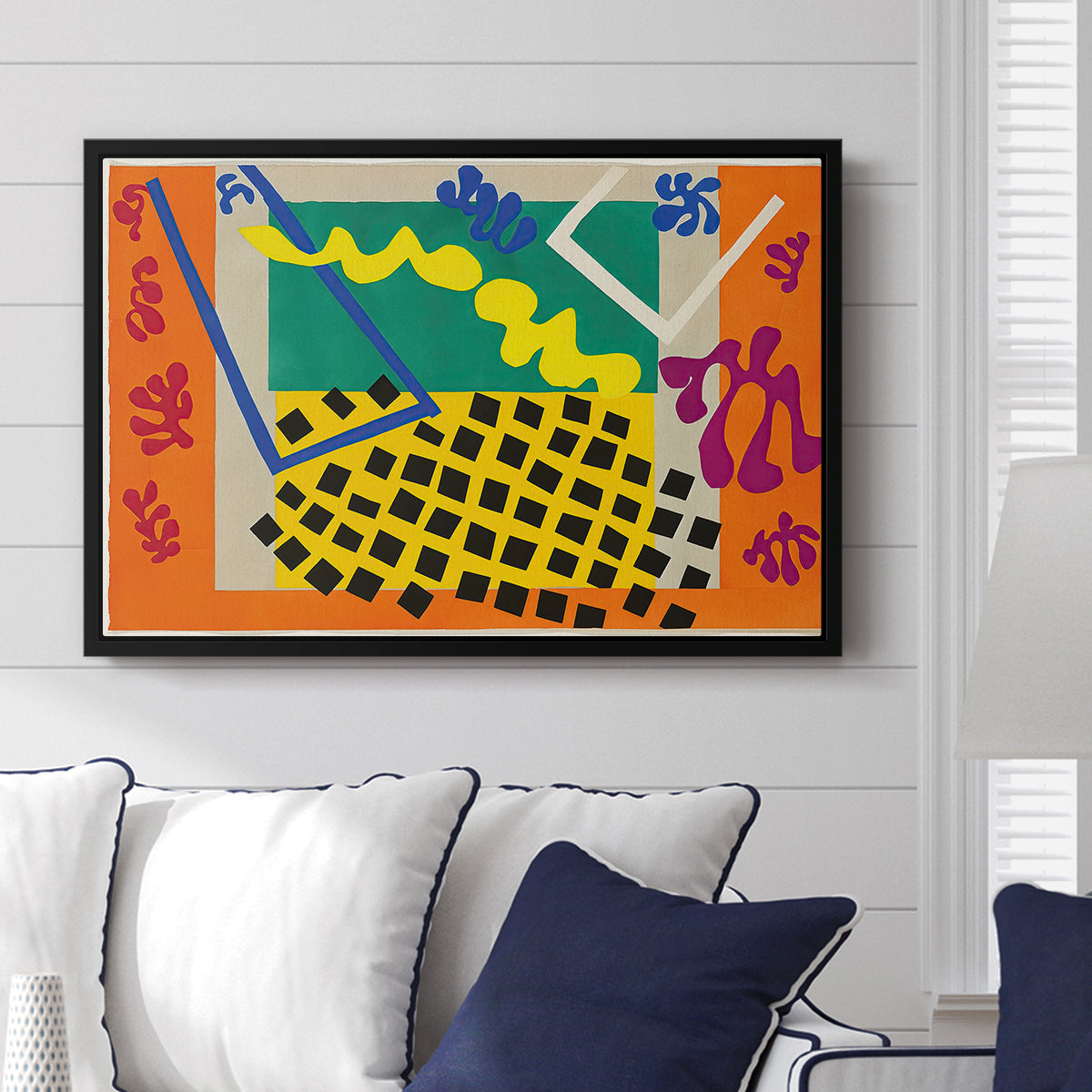 The Codomas (Les codomas), from Jazz, 1947 - Floater Framed Canvas Print