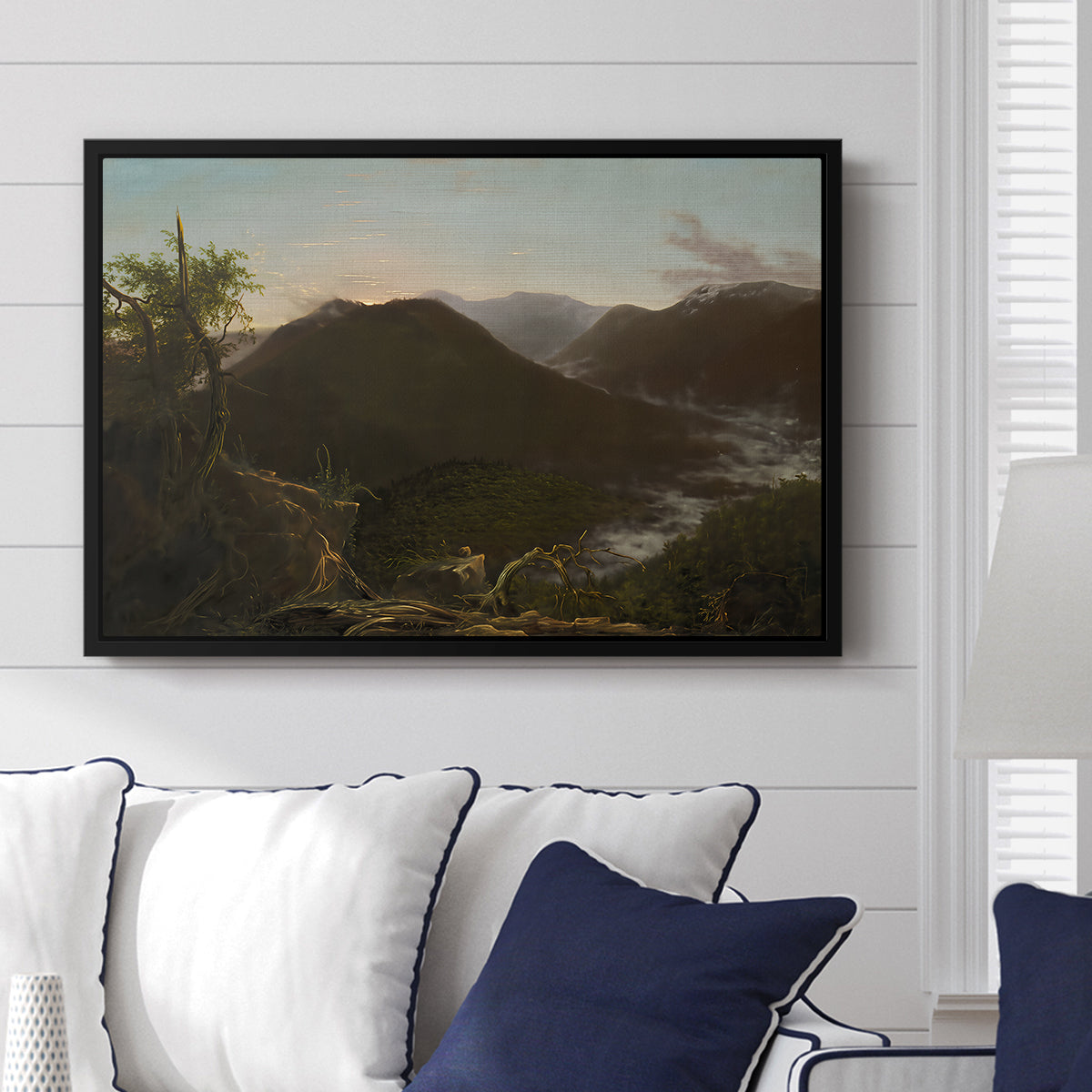 Sunrise in the Catskill Mountains, 1826 - Floater Framed Canvas Print