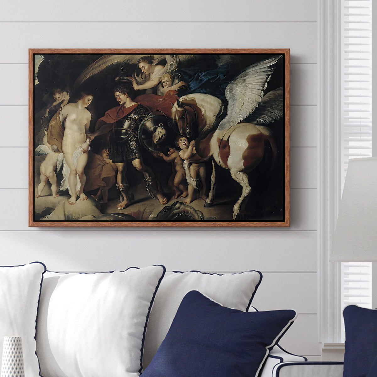 Perseus and Andromeda, c. 1620 - Floater Framed Canvas Print