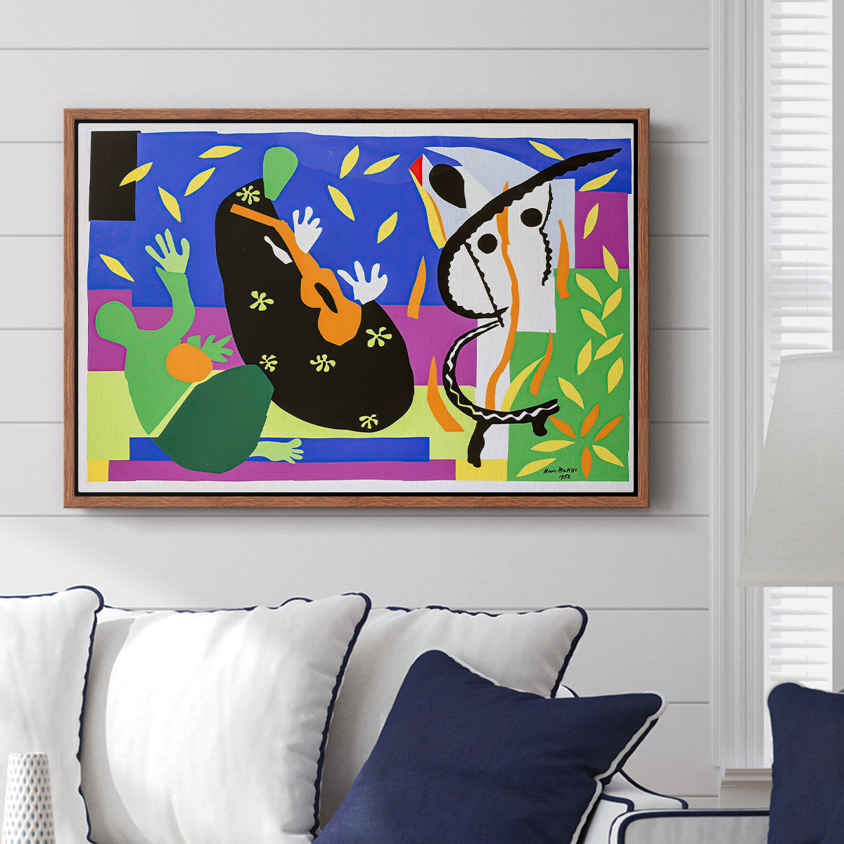 The Sorrows of the King, 1952 - Floater Framed Canvas Print