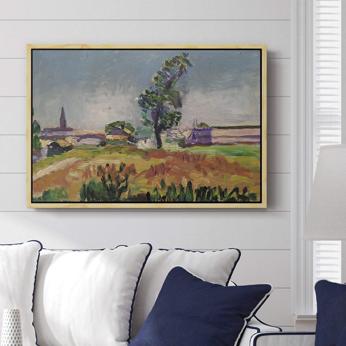 Landscape Around Toulouse, The Bridge of the Young Ladies, 1898 - Floater Framed Canvas Print