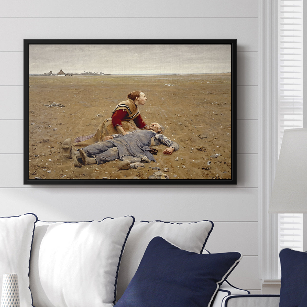 Worn Out (Udslidt), 1889 - Floater Framed Canvas Print