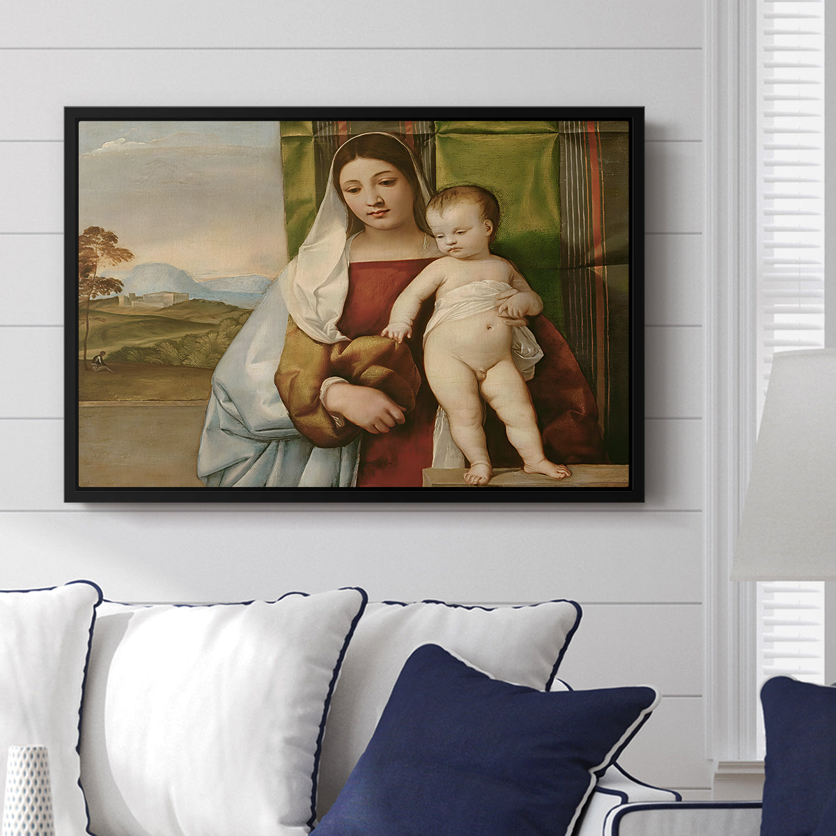 The Gypsy Madonna (La Zingarella), c. 1510-1511 - Floater Framed Canvas Print