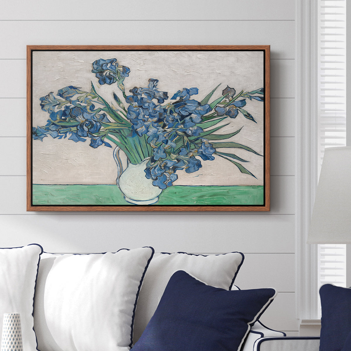 Irises, 1890 - Floater Framed Canvas Print