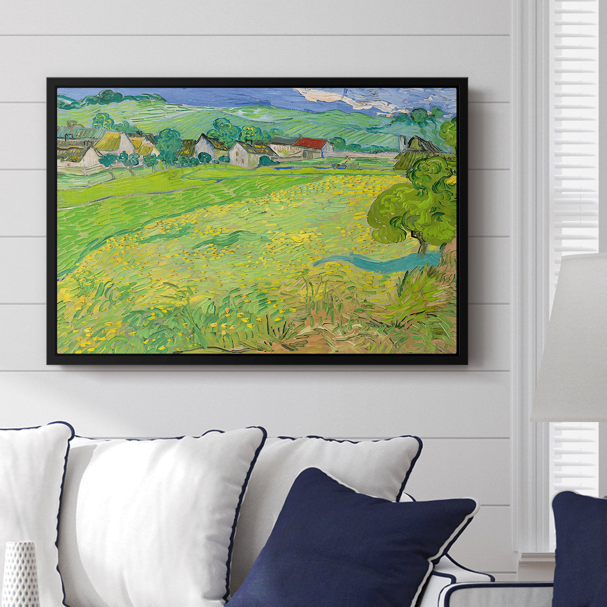 Les Vessenots in Auvers, 1890 - Floater Framed Canvas Print