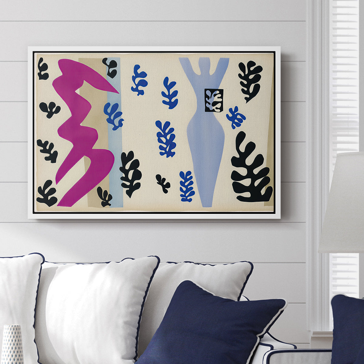 The Knife Thrower (Le lanceur de couteaux), from Jazz, 1947 - Floater Framed Canvas Print