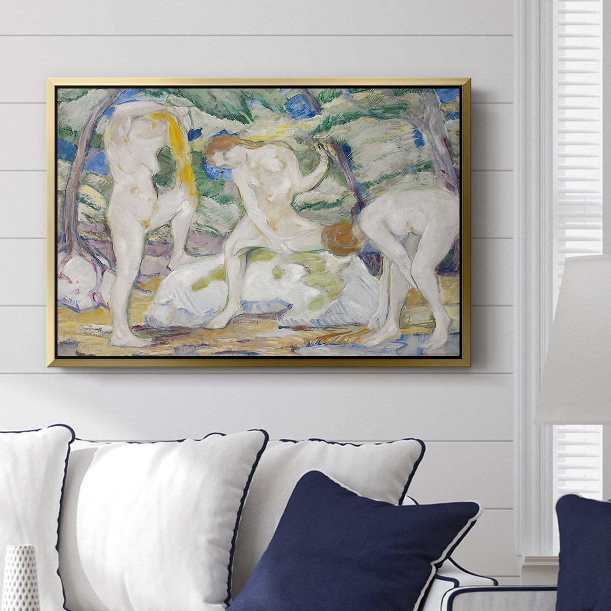 Bathing Women, 1910 - Floater Framed Canvas Print