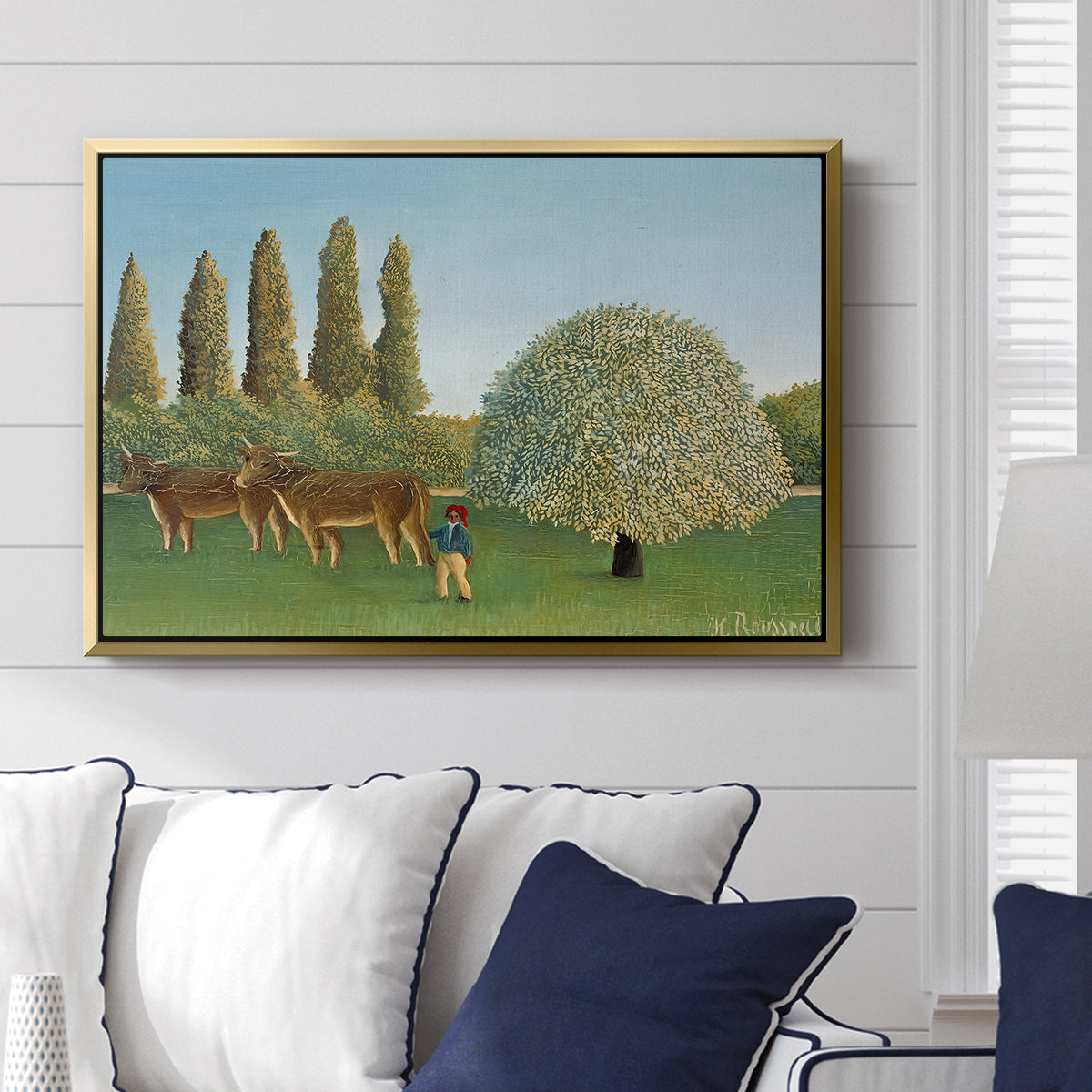 Meadlowland (The Pasture), 1910 - Floater Framed Canvas Print