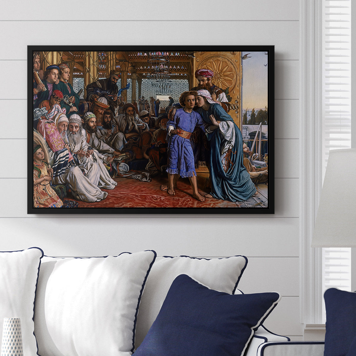 The Finding of the Saviour in the Temple, 1854-1860 - Floater Framed Canvas Print
