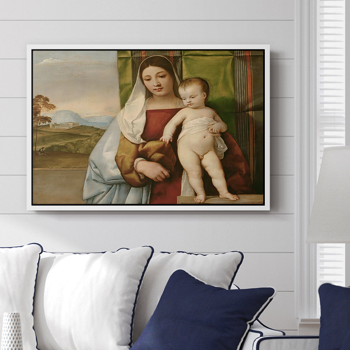The Gypsy Madonna (La Zingarella), c. 1510-1511 - Floater Framed Canvas Print