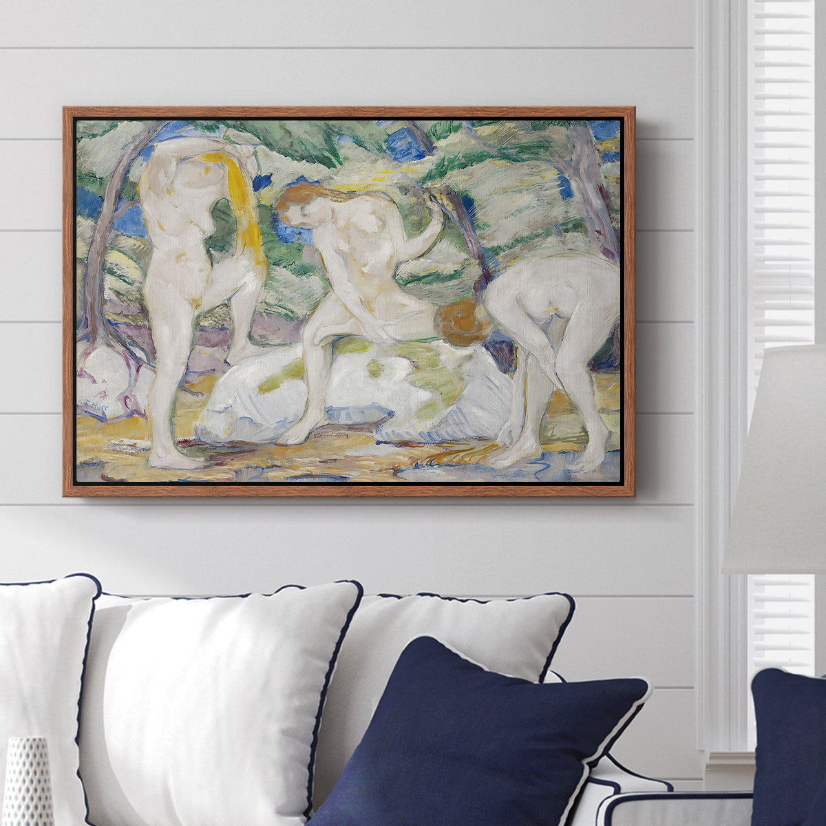 Bathing Women, 1910 - Floater Framed Canvas Print